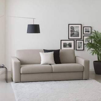 Dmora Talamo Italia - Sof&aacute; Fijo Rosanna, Gran Sof&aacute; De 2 Plazas, 100% Made In Italy, Sof&aacute; De Sal&oacute;n En Tela Tapizada, Con Reposabrazos Est&aacute;ndar, Cm 200x95h90,