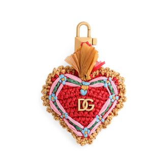 Dolce & Gabbana Keyring With Raffia Charm
