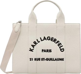 Karl Lagerfeld Shopper Tote - Dames - Shoppers - Beige - ONE Size - Leer - Tassen