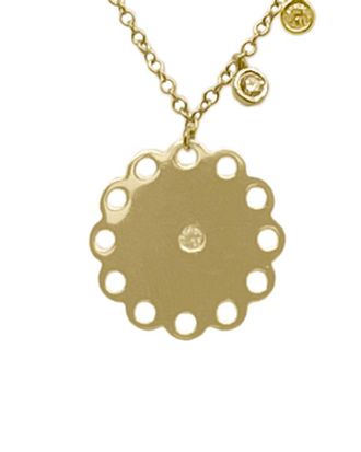 Meira T DNU 0 UNITS SOLD Meira T 14K 0.05 ct. tw. Diamond Flower Necklace