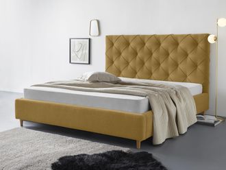 Leonique Polsterbett »Louanne« mit schöner Knopfheftung im Rückenteil, inkl. Bettkasten