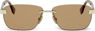 Fendi Sunglasses, male, Yellow, Size: 61 MM Sky Sunglasses