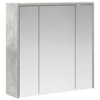 vidaXL Armario Con Espejo De Ba&ntilde;o Gris Concreto 63,5 X 16 X 62,5 Cm Vidaxl