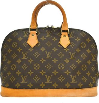 Louis Vuitton Alma Monogram Brown Canvas Handbag (Pre-Owned)
