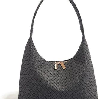 Seward Leather Hobo Bags for Women Small Soft Shoulder Purse Slouchy Tote Handbags with Double Zipper