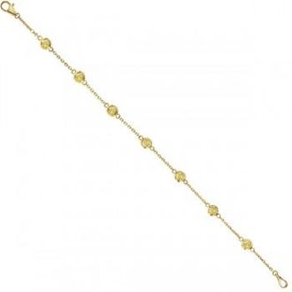 Allurez Fancy Yellow Diamond Station Bracelet Beze-Set 14K Y Gold (0.50ct)