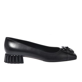 Baldinini Pumps, female, Black, 8 UK, Black leather court shoes