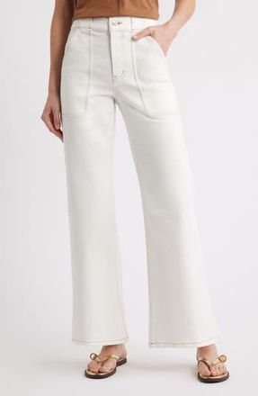 Frame Denim The Modern Pocket Wide Leg Jeans in Au Natural Clean at Nordstrom Rack, Size 29