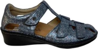 Finn Comfort Funen - Dames - Sleehakken - Blauw - 35 EU - Leer - Schoenen