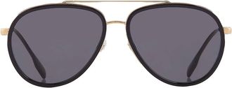 Burberry Oliver Polarized Dark Gray Pilot Mens Sunglasses BE3125 101781 59
