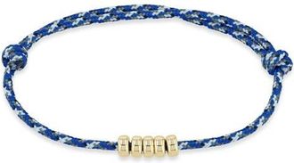 Zo&euml; Chicco 14K Gold Beaded Paracord Bracelet in 14K Yellow Gold at Nordstrom, Size 9