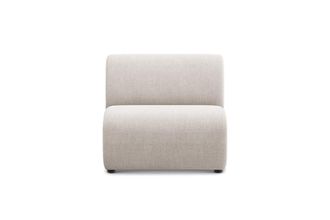 Castlery Auburn Armless Sofa Customized, Light Grey, Spill Resistant, Modular, Performance Linen Weave, Castlery