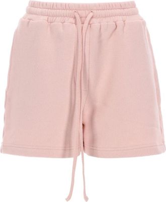 Dolce & Gabbana Jersey Shorts met Verhoogd DG Logo Borduurwerk - Dames - Bermuda - Roze - S - Katoen - Korte Broeken