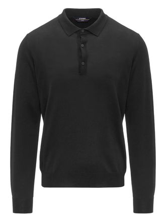 K-Way Rey long-sleeve polo shirt - men - Acrylic/Wool - M - Grey