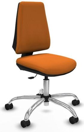 Piqueras y Crespo Piqueras Y Crespo - Elche Cp Similpiel Naranja Base Cromada Ruedas Nailon 65mm