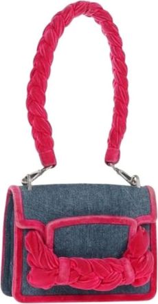 Miu Miu Pre-owned Handbags, female, Blue, Size: ONE SIZE Pre-owned Canvas Handbag