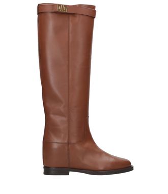 ブーツその他 Via Roma 15 Brown Tall Boots With Decorative Buckle 23934021_54041043_600.jpg