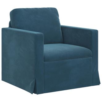 vidaXL Sof&aacute; Azul 78 X 78 X 80 Cm Terciopelo Vidaxl