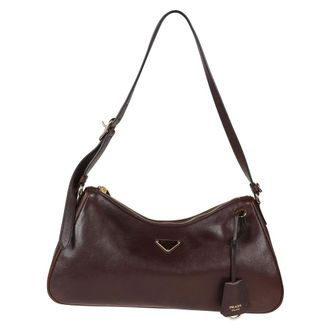 Prada Dames, Tassen, Bruin, Maat: ONE Size Leer