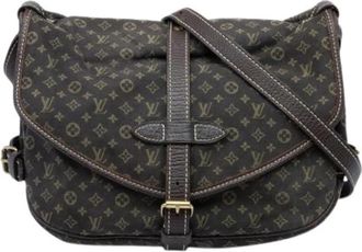 Louis Vuitton Pre-owned Mini Lin Saumur - Dames - Vintage Schoudertas - Bruin - ONE Size - Leer - Vintage