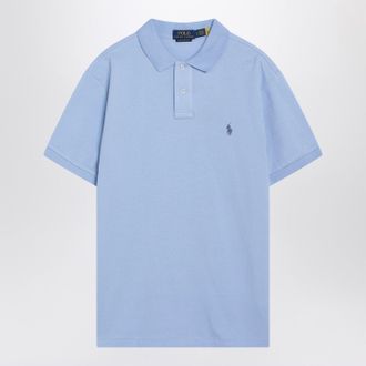 Polo Ralph Lauren Light Blue Cotton Custom Slim Fit Polo Shirt
