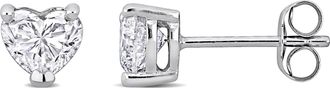 Mimi & Max 1ct TW Heart-Cut Lab-Grown Diamond Stud Earrings 14k White Gold