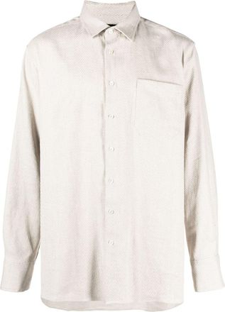 Botter button-up cotton-linen shirt - men - Hemp/Cotton/Linen/Flax/Elastane - 50 - Neutrals