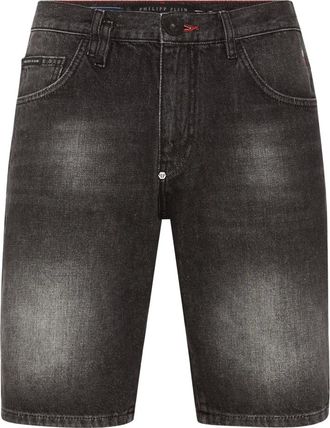 Philipp Plein Heren, Korte broeken, Zwart, Maat: W28 Denim