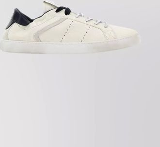 Miu Miu leather sneakers with contrast heel tab