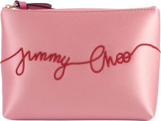 Jimmy Choo London Pink Satin Pouch (Pre-Owned)