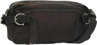 Ferragamo Pre-owned Canvas shoulder-bags - Dames - Vintage Schoudertas - Zwart - ONE Size - Leer - Vintage