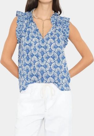 Xirena Bex Top In Cobalt Shell