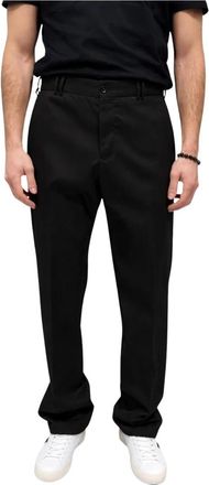 Pantaloni Torino Michael Broeken - Heren - Straight fit broeken - Zwart - S - Wol - Broeken