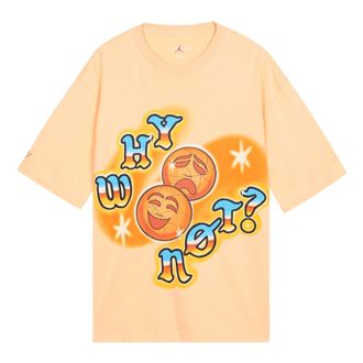 Nike Jordan Air Jordan why Not Round Neck Cotton Printing Short Sleeve Orange DO2506-734