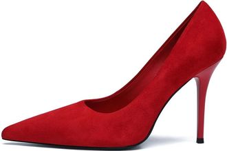 Cesare Gaspari Leren Pumps met Puntige Neus - Dames - Pumps - Rood - 41 EU - Leer - Schoenen