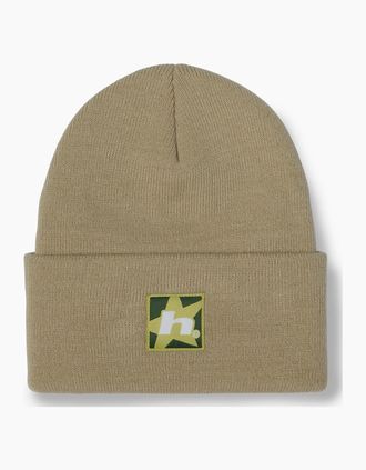 HUF Mens HUF Putty Star Box Logo Beanie - Tan - Size: ONE size