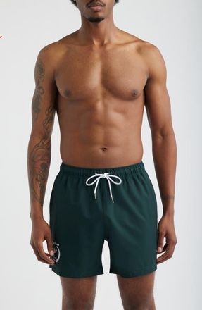 MAVRANS Clubhouse Swim Trunks in Green at Nordstrom, Size Xx-Large