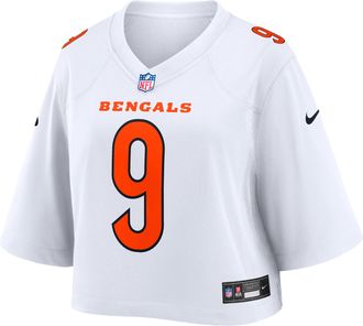 Nike Joe Burrow Cincinnati Bengals Nike Womens NFL Cropped Tundra Game Jersey in White | WCJF10A9AF-DQ2