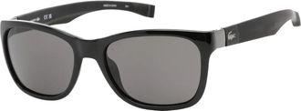 Lacoste Wayfarer Style Sunglasses in Matte Black 54 Grey