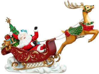 Mark Roberts Santa on Sleigh with LED in Red at Nordstrom