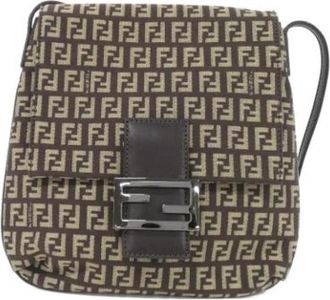 Fendi Pre-owned Vintage Canvas Shoulder Bag - Dames - Vintage Schoudertas - Beige - ONE Size - Vintage
