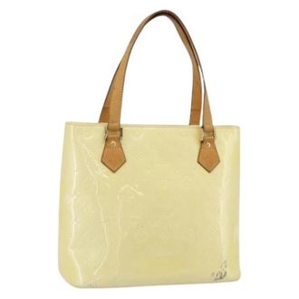 Louis Vuitton Pre-owned Vintage Patent Leather Tote Bag - Dames - Vintage Shopper - Beige - ONE Size - Leer - Vintage