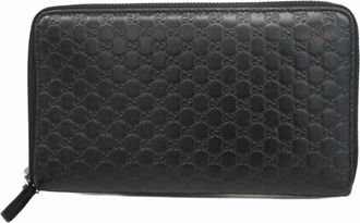 Gucci Black Leather Long Wallet (Bi-Fold) (Pre-Owned)