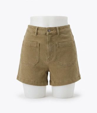 Faherty Stretch Terry Patch Pocket Short In Desert Khaki