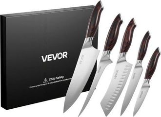 OEM Juego De Cuchillos De Cocina De 5 Piezas, De Acero Inoxidable De Alto Carbono, Duraderos Y Resistentes A La Corrosi&oacute;n, Con Mango Ergon&oacute;mico Y Resisten