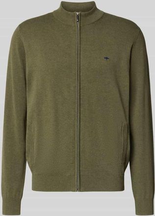 Fynch-Hatton Fynch-Hatton Strickjacke mit Reißverschluss in Oliv, Größe 3XL