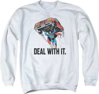 Gildan DC Comics Deal With It Adult Crewneck Sweatshirt