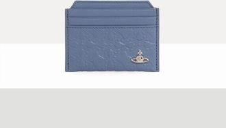 Vivienne Westwood Slim Card Holder Nappa Leather Blue One Size Unisex