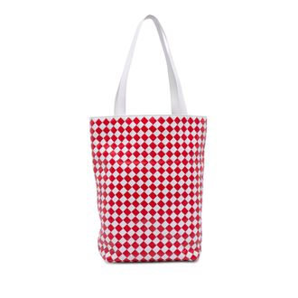 Bottega Veneta Tweedehands Nappa Intrecciato Check Avenue Tote