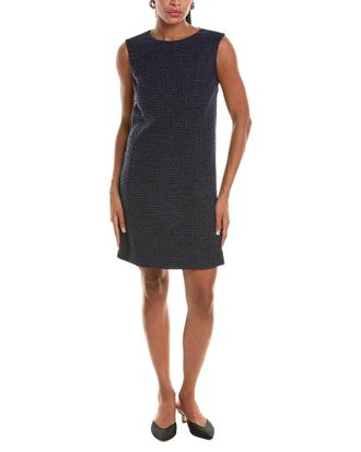 Oscar De La Renta Lurex Tweed Shift Dress
